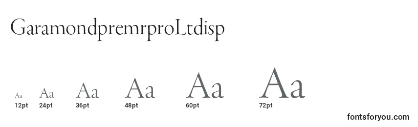 Размеры шрифта GaramondpremrproLtdisp