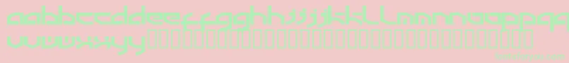 Detroit3 Font – Green Fonts on Pink Background