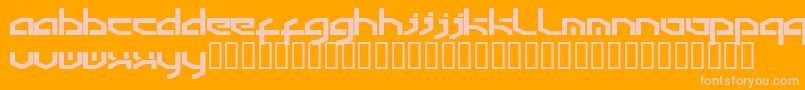 Шрифт Detroit3 – розовые шрифты на оранжевом фоне