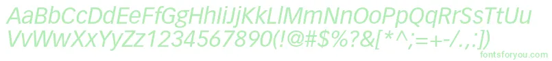 VectoraltstdItalic Font – Green Fonts on White Background