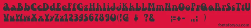 Pinwinn Font – Black Fonts on Red Background