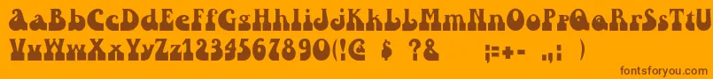 Pinwinn Font – Brown Fonts on Orange Background