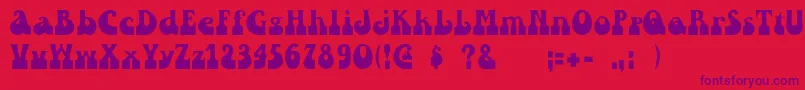 Pinwinn Font – Purple Fonts on Red Background