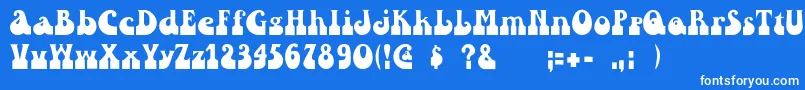 Pinwinn Font – White Fonts on Blue Background