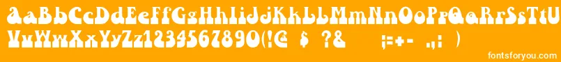 Pinwinn Font – White Fonts on Orange Background