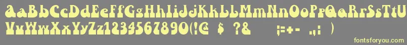 Pinwinn Font – Yellow Fonts on Gray Background