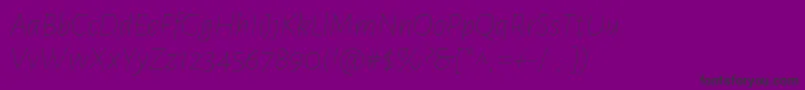 AlegreyasansThinitalic Font – Black Fonts on Purple Background