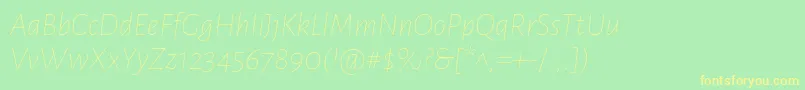 Police AlegreyasansThinitalic – polices jaunes sur fond vert