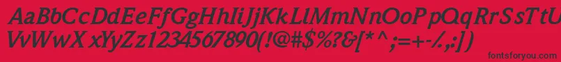 Quintessencessk ffy Font – Black Fonts on Red Background