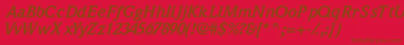 Quintessencessk ffy Font – Brown Fonts on Red Background