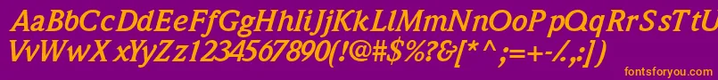 Quintessencessk ffy Font – Orange Fonts on Purple Background