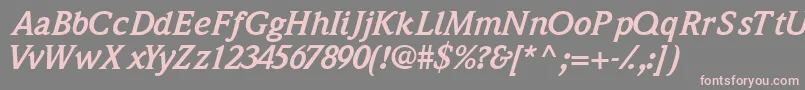 Quintessencessk ffy Font – Pink Fonts on Gray Background