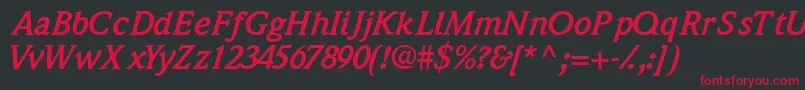 Quintessencessk ffy Font – Red Fonts on Black Background
