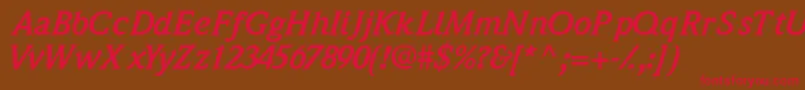 Quintessencessk ffy Font – Red Fonts on Brown Background