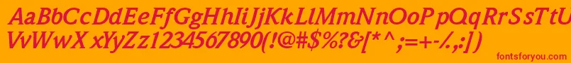 Quintessencessk ffy Font – Red Fonts on Orange Background