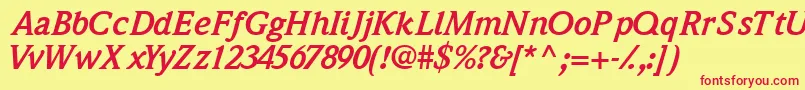 Quintessencessk ffy Font – Red Fonts on Yellow Background