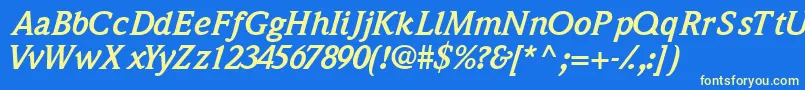 Quintessencessk ffy Font – Yellow Fonts on Blue Background