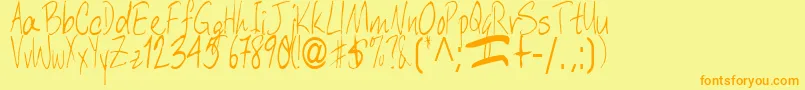 AberaRegularTtstd Font – Orange Fonts on Yellow Background
