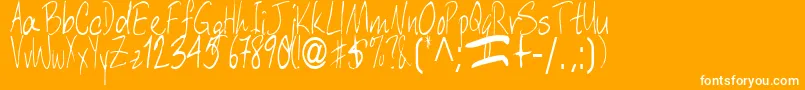 AberaRegularTtstd Font – White Fonts on Orange Background