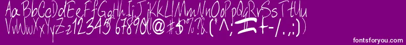 AberaRegularTtstd Font – White Fonts on Purple Background