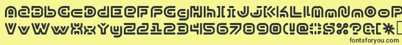SubexKg Font – Black Fonts on Yellow Background