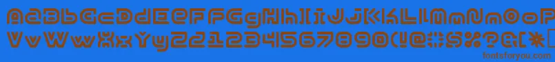 SubexKg Font – Brown Fonts on Blue Background