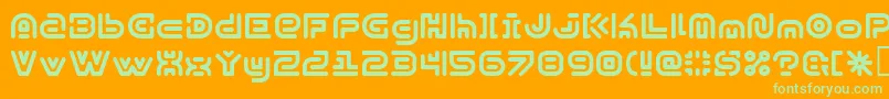 SubexKg Font – Green Fonts on Orange Background