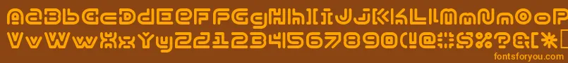 SubexKg Font – Orange Fonts on Brown Background