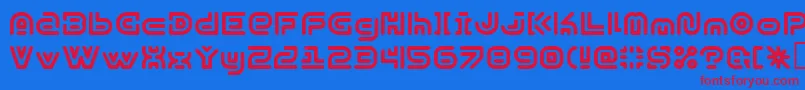 SubexKg Font – Red Fonts on Blue Background