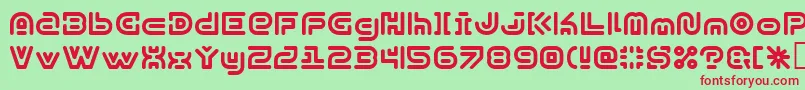 SubexKg Font – Red Fonts on Green Background