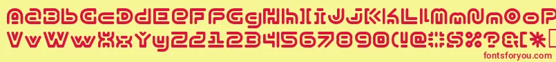 SubexKg Font – Red Fonts on Yellow Background