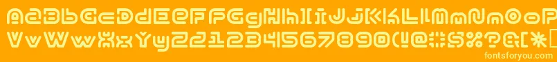 SubexKg Font – Yellow Fonts on Orange Background