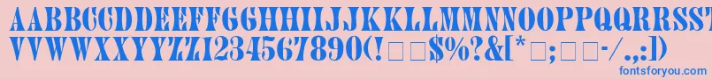 Jupiterr Font – Blue Fonts on Pink Background