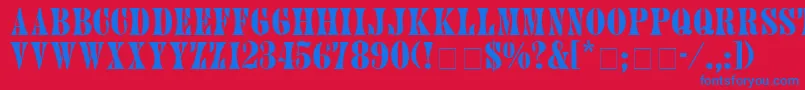 Jupiterr Font – Blue Fonts on Red Background