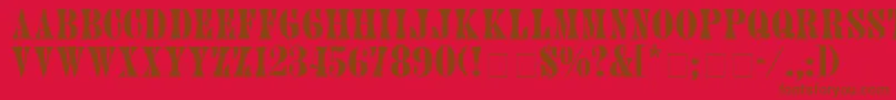 Jupiterr Font – Brown Fonts on Red Background
