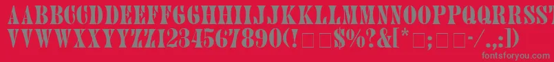 Jupiterr Font – Gray Fonts on Red Background
