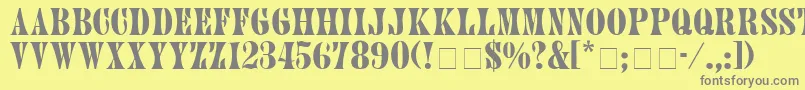 Jupiterr Font – Gray Fonts on Yellow Background