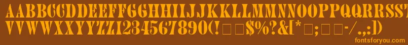 Jupiterr Font – Orange Fonts on Brown Background
