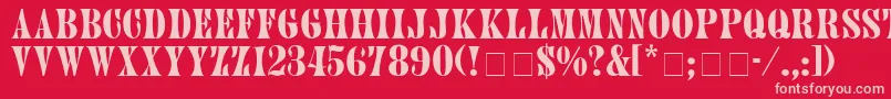 Jupiterr Font – Pink Fonts on Red Background