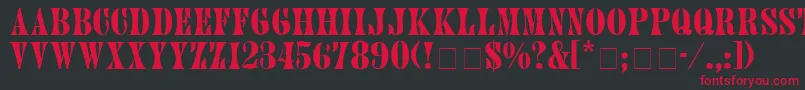 Jupiterr Font – Red Fonts on Black Background