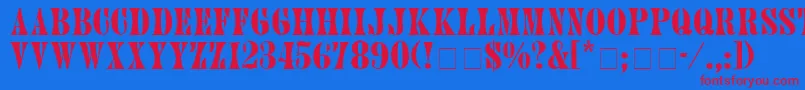 More about Jupiterr Font Jupiterr Font – Red Fonts on Blue Background