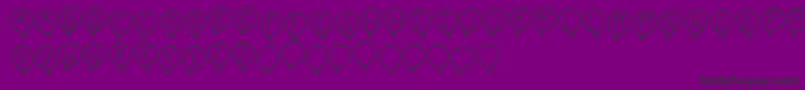 BirthdayBalonTfb-Schriftart – Schwarze Schriften auf violettem Hintergrund