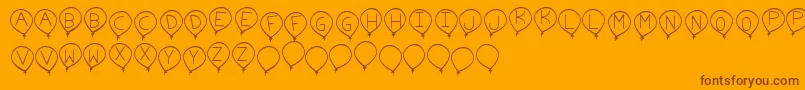 BirthdayBalonTfb Font – Brown Fonts on Orange Background