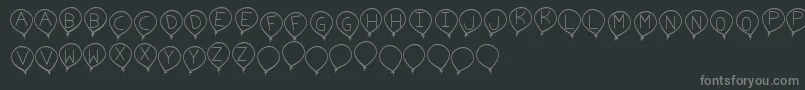 Шрифт BirthdayBalonTfb – серые шрифты на чёрном фоне