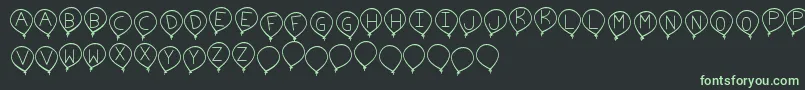 BirthdayBalonTfb Font – Green Fonts on Black Background