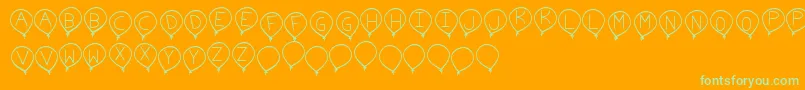 More about BirthdayBalonTfb Font BirthdayBalonTfb Font – Green Fonts on Orange Background