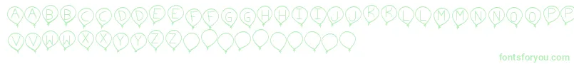 Czcionka BirthdayBalonTfb – zielone czcionki
