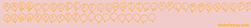 BirthdayBalonTfb Font – Orange Fonts on Pink Background