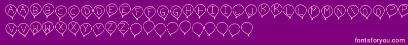 BirthdayBalonTfb Font – Pink Fonts on Purple Background