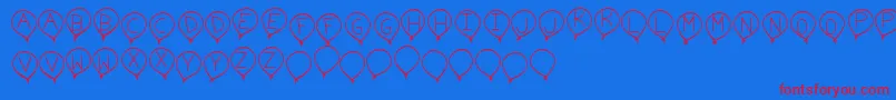 BirthdayBalonTfb Font – Red Fonts on Blue Background